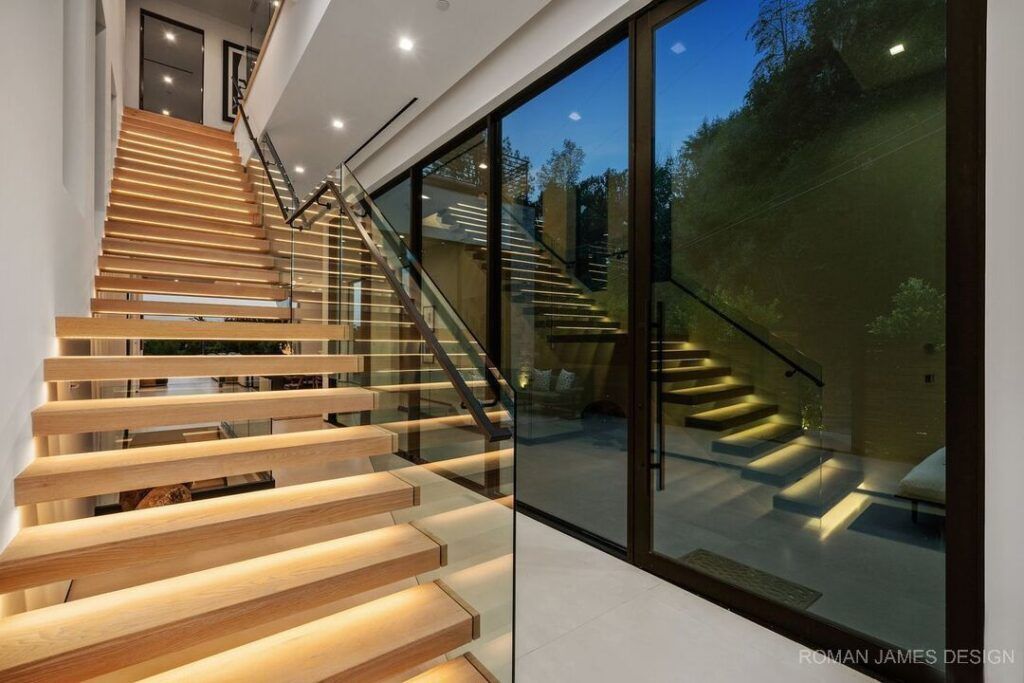 Angelo Modern Mansion Illuminated Staircase