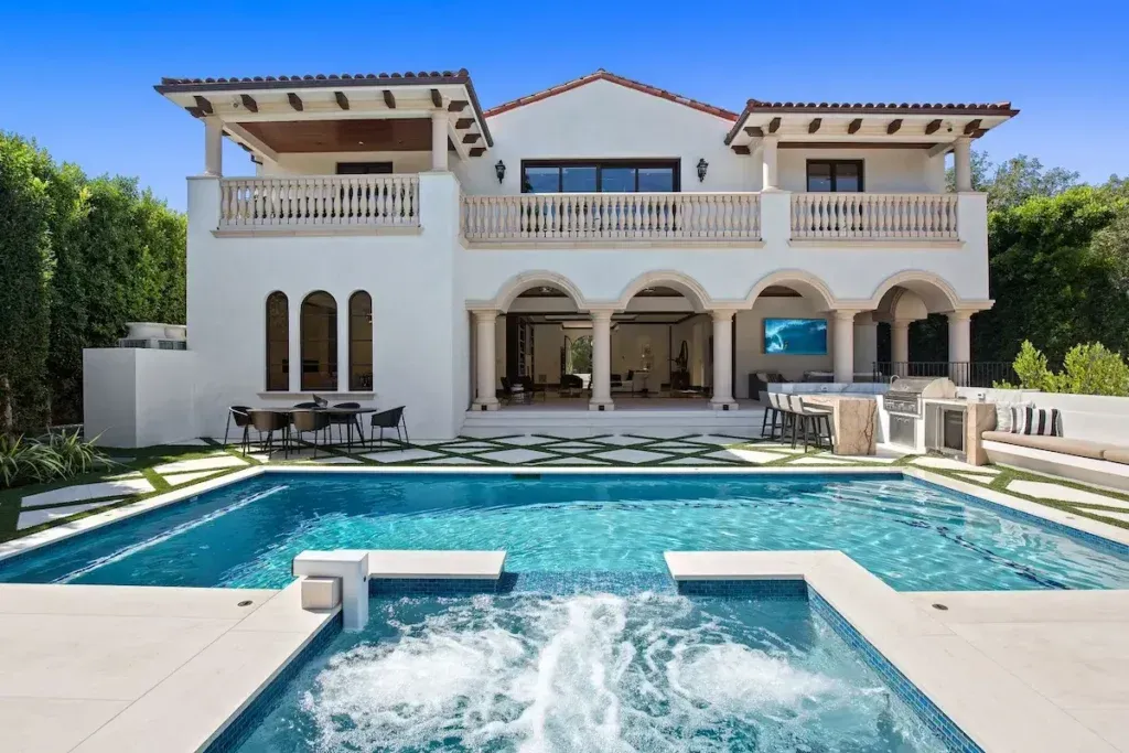Alpine Mansion  with pool area