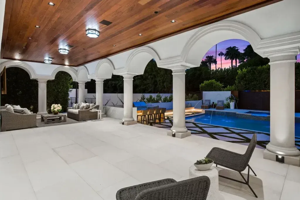 Alpine Mansion outdoor space with pool