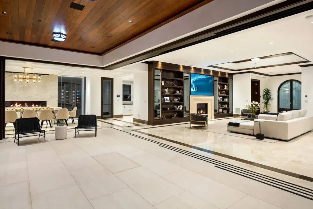 Alpine Mansion living room with TV Room