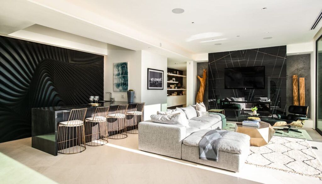 Stradella Los Angeles Living and TV Room