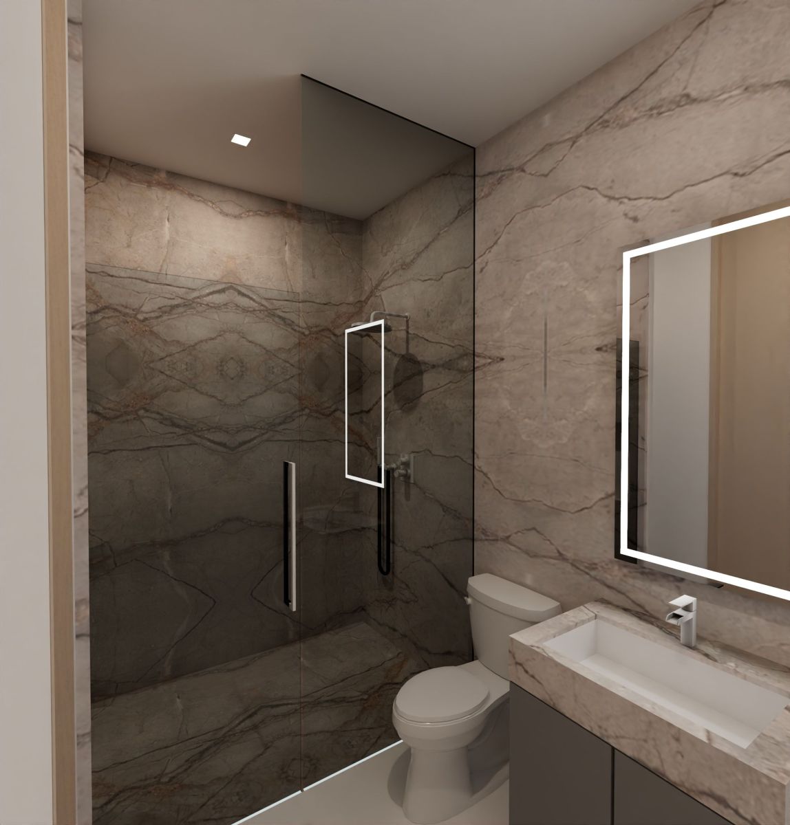 Rendering for Mansion at Beverly Drive in Beverly Hills, Bathroom