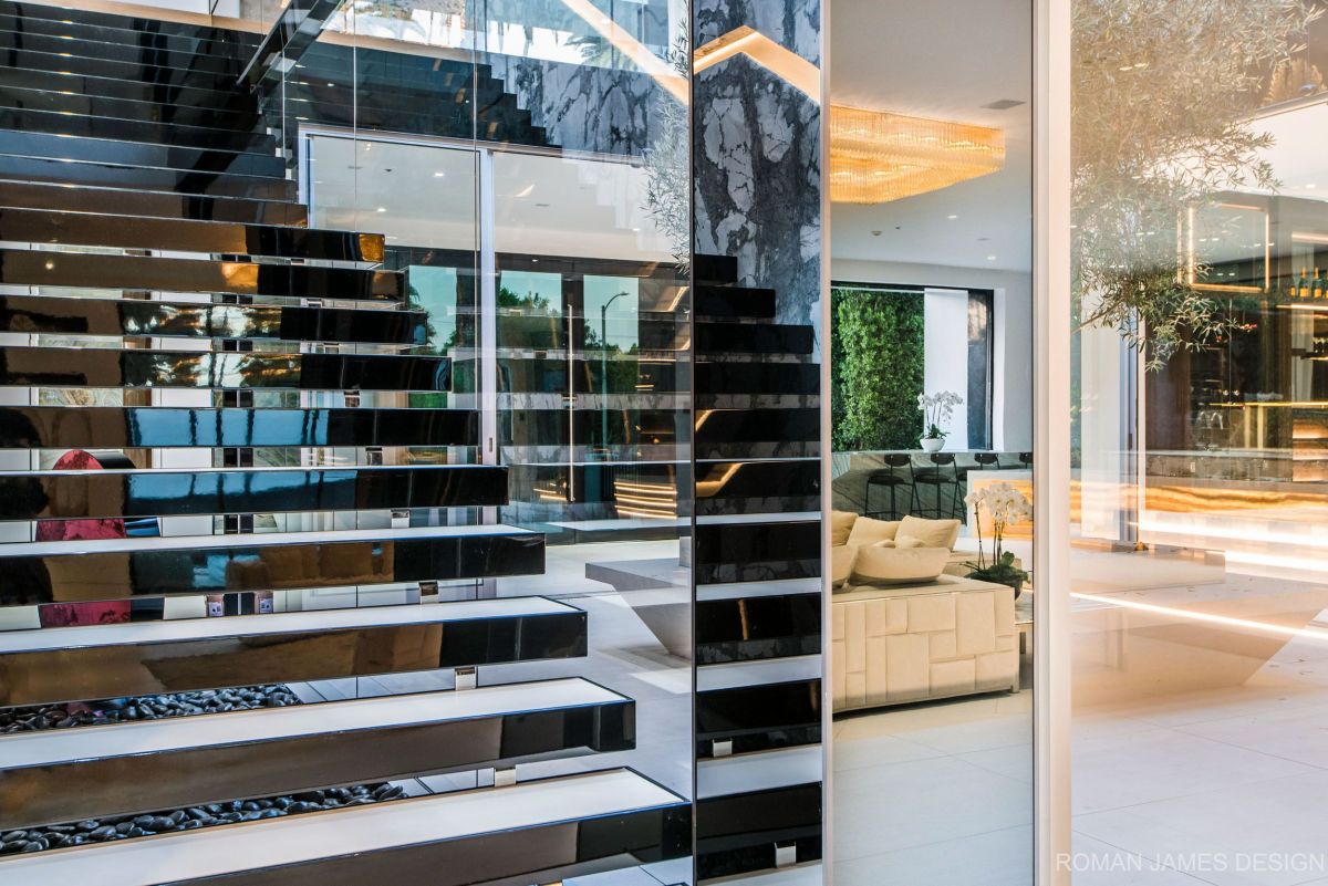 Canon Drive Modern Mansion Stairs