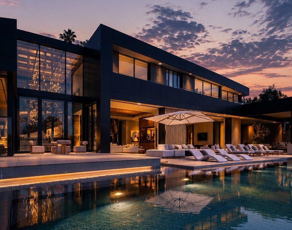 Mansion on the hills night shot