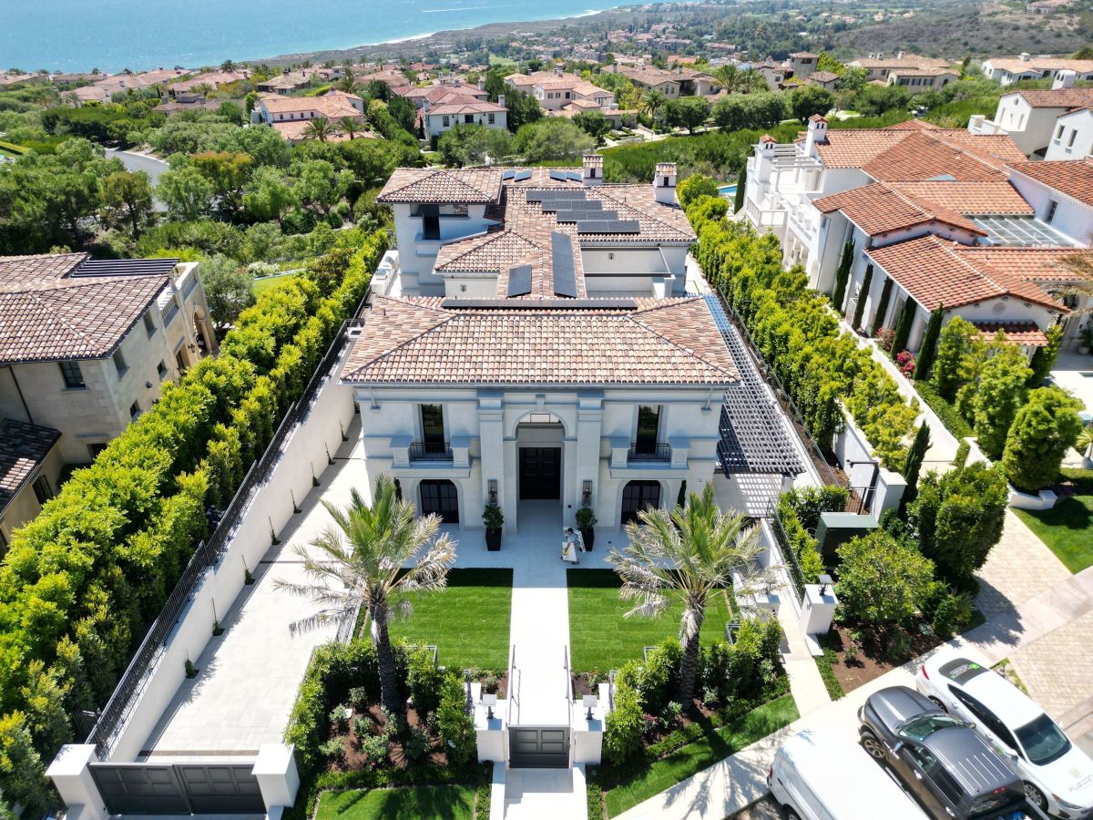 Crystal Cove Newport Beach Mansion Aerial